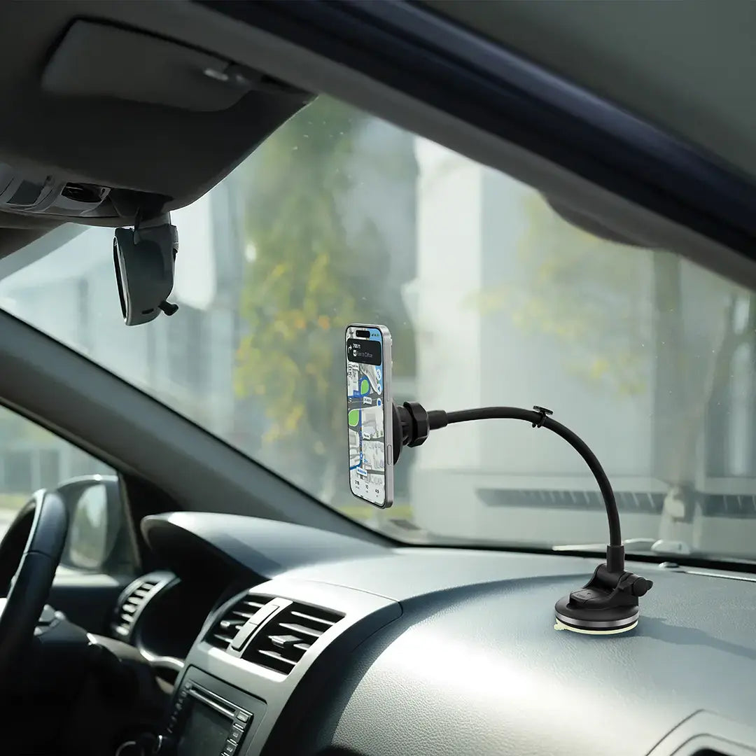Porodo Vindex Magnetic Car Mount
with Extended Flexible Pole - PDMCPH68BK