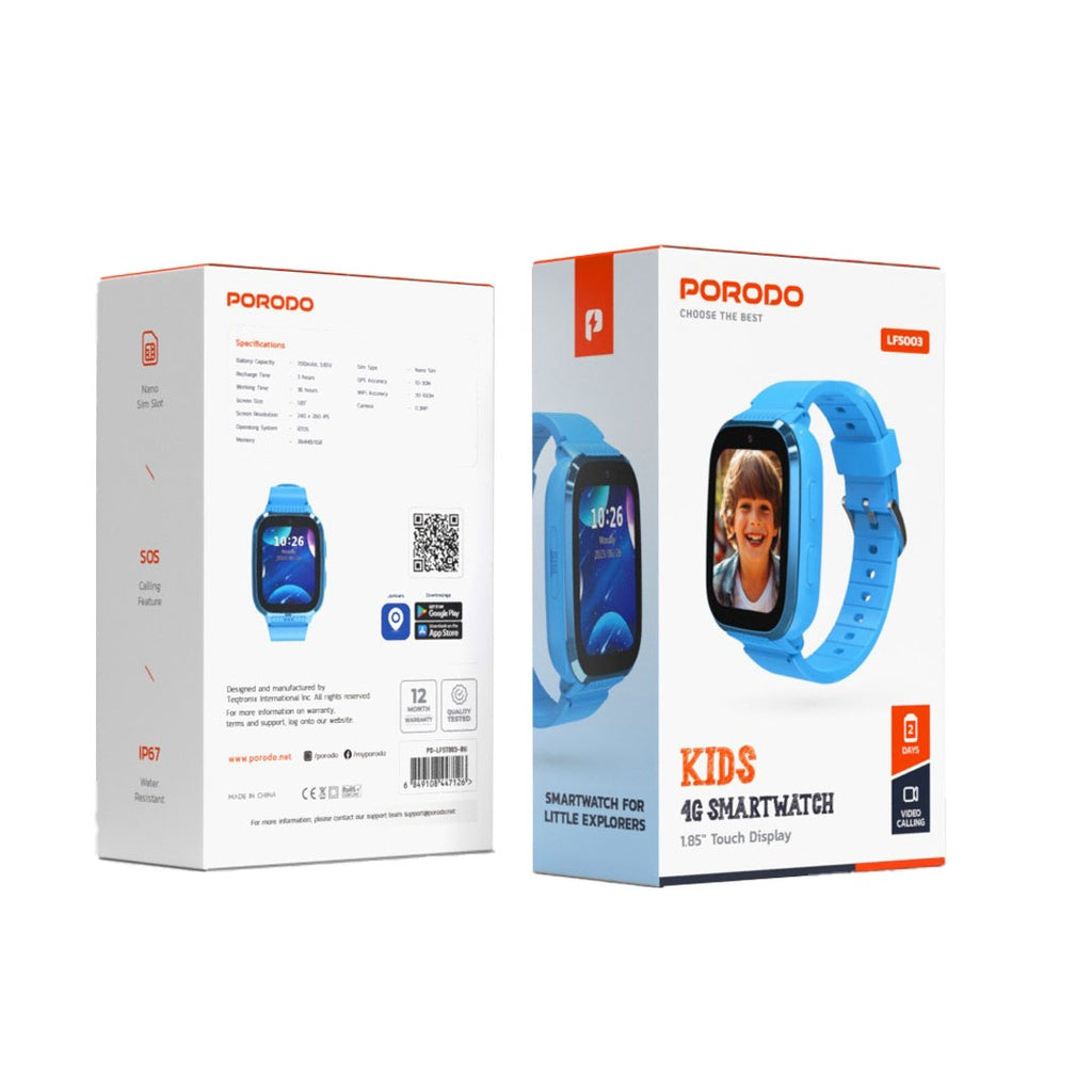 Porodo Kids 4G Smart Watch with GPS & Camera – LFS003