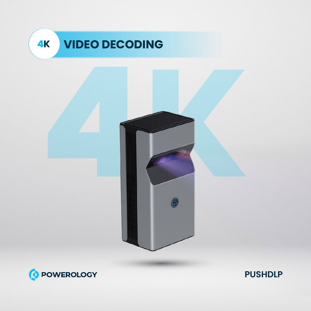 Powerology جهاز عرض DLP قصير المدى للغاية - PUSHDLP - أسود