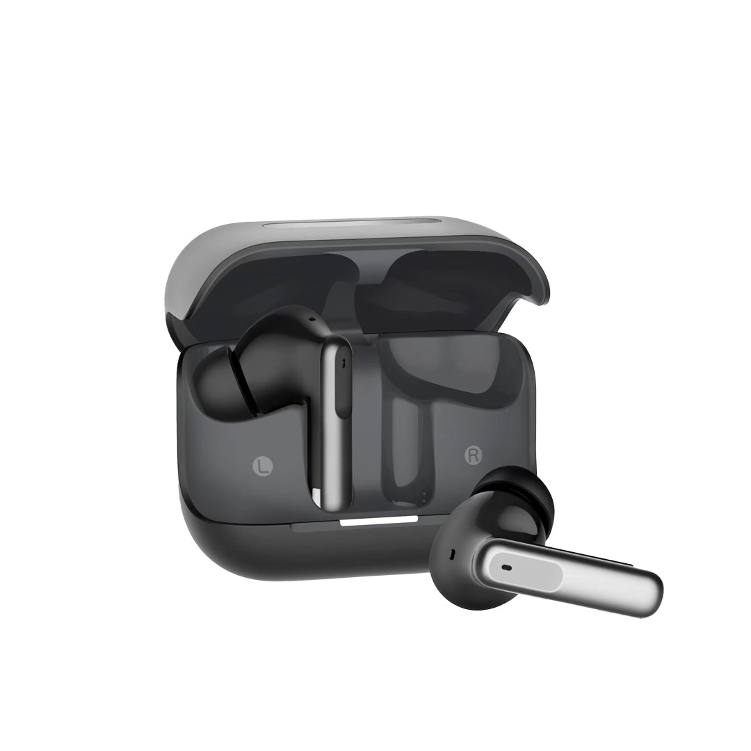 Powerology 6 Mic Hybrid ANC + ENC True Wireless Buds - PWLAU010-BK - Black