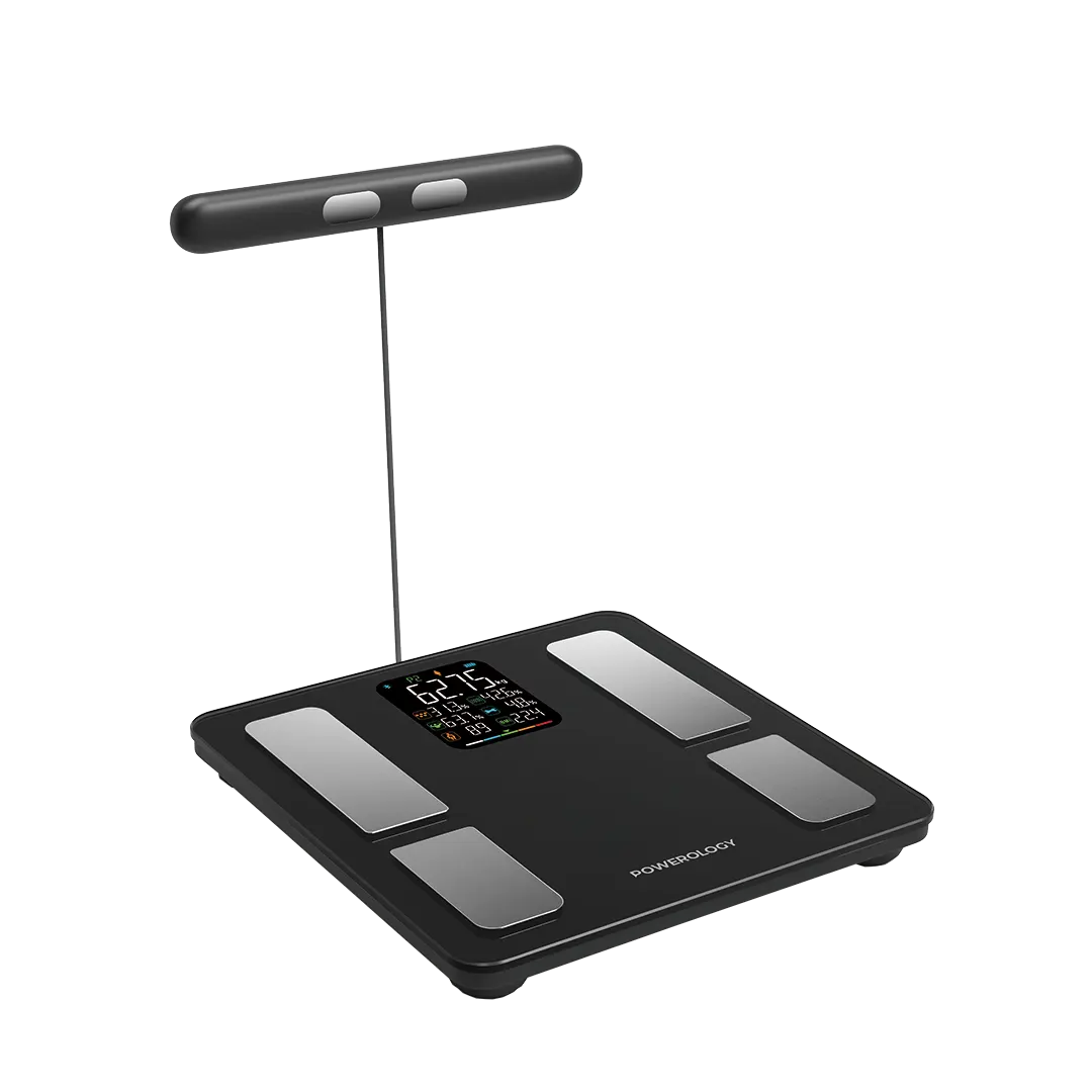 Powerology ميزان ذكي متطور عالي الدقة - P8EBSCALE - أسود
