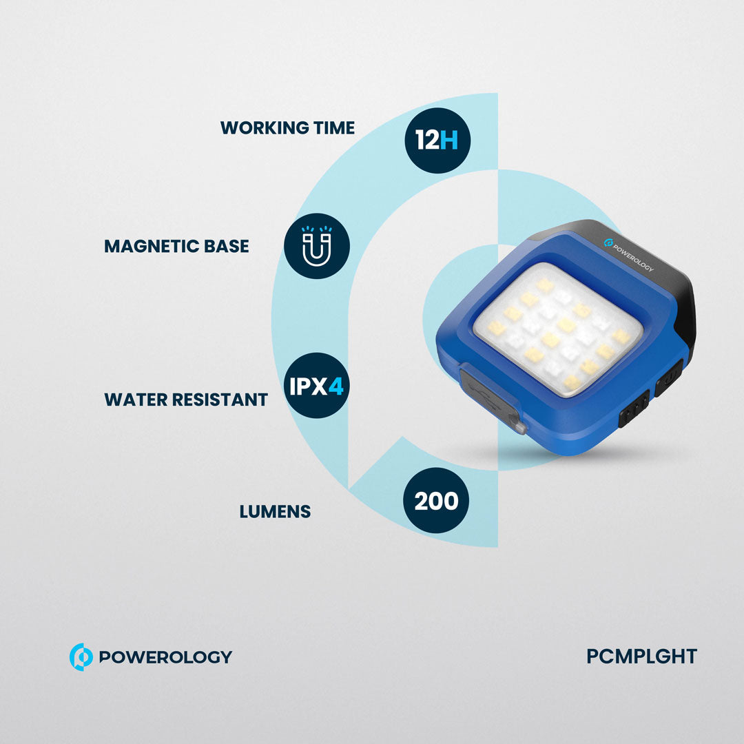 Powerology Clip-on LED Light - PCMPLGHT - Black