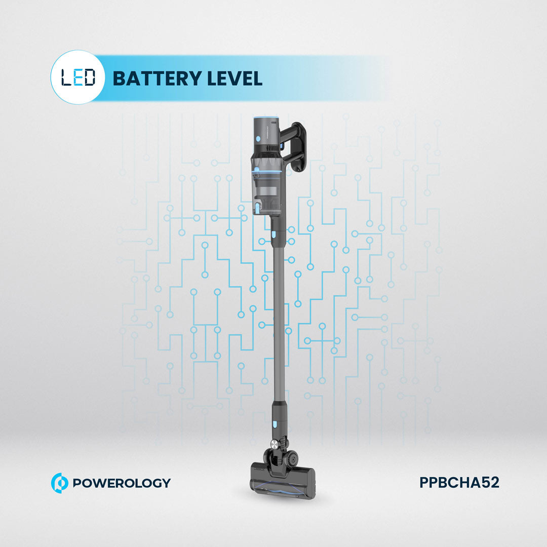 Powerology مكنسة كهربائية لاسلكية عصوية - PPBCHA52 - أسود
