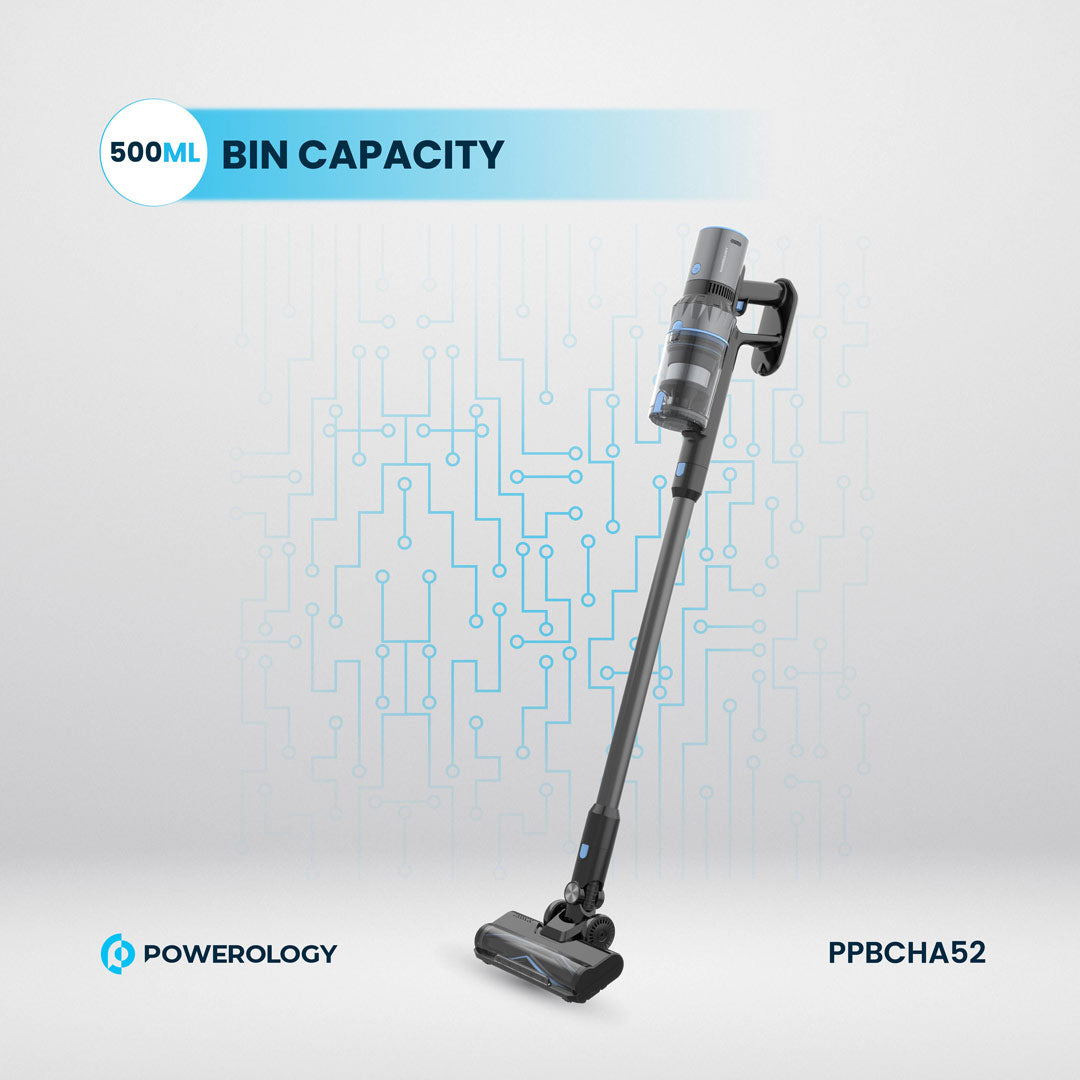 Powerology مكنسة كهربائية لاسلكية عصوية - PPBCHA52 - أسود