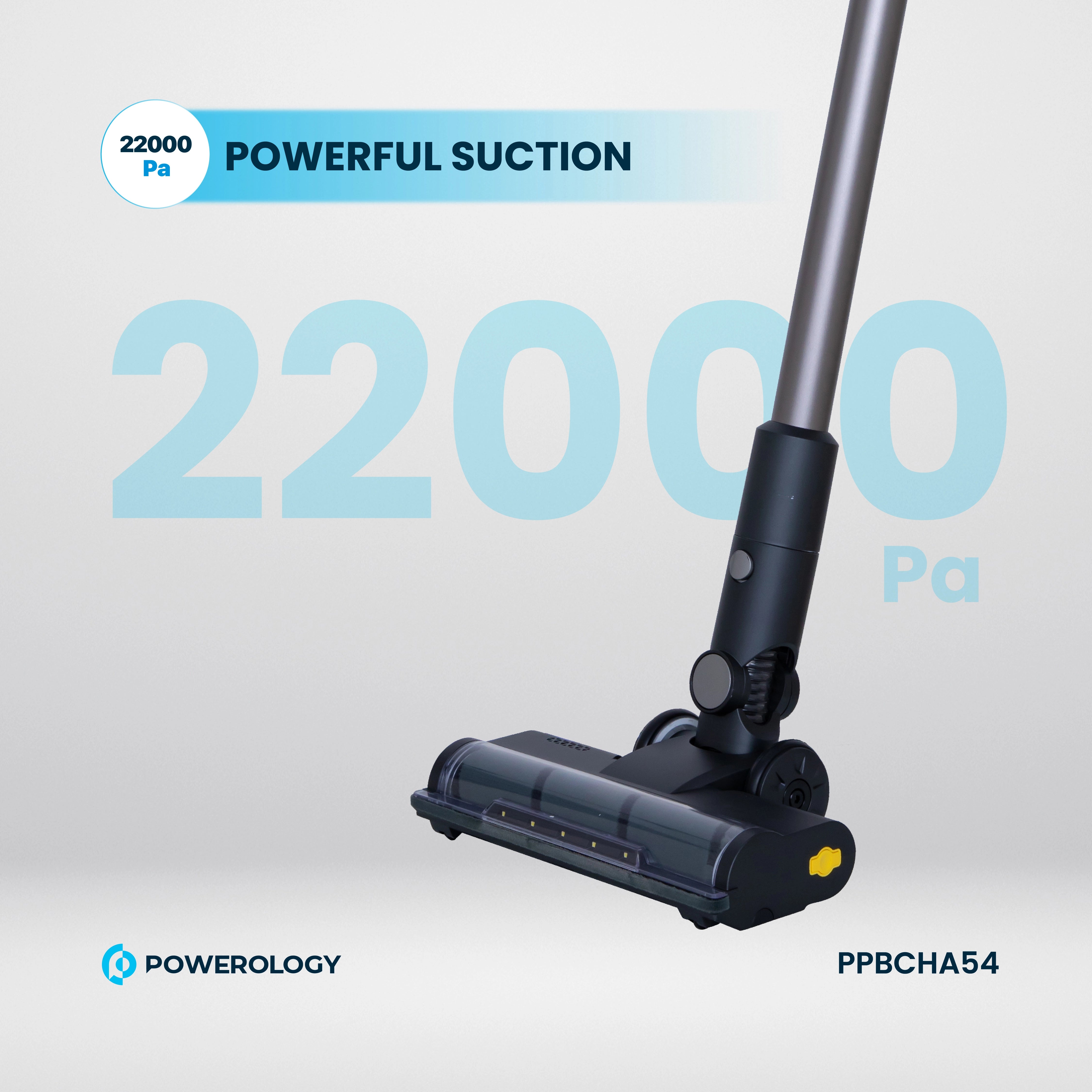 Powerology Cordless Vacuum Auto-Disposal Charging - PPBCHA54 - Black