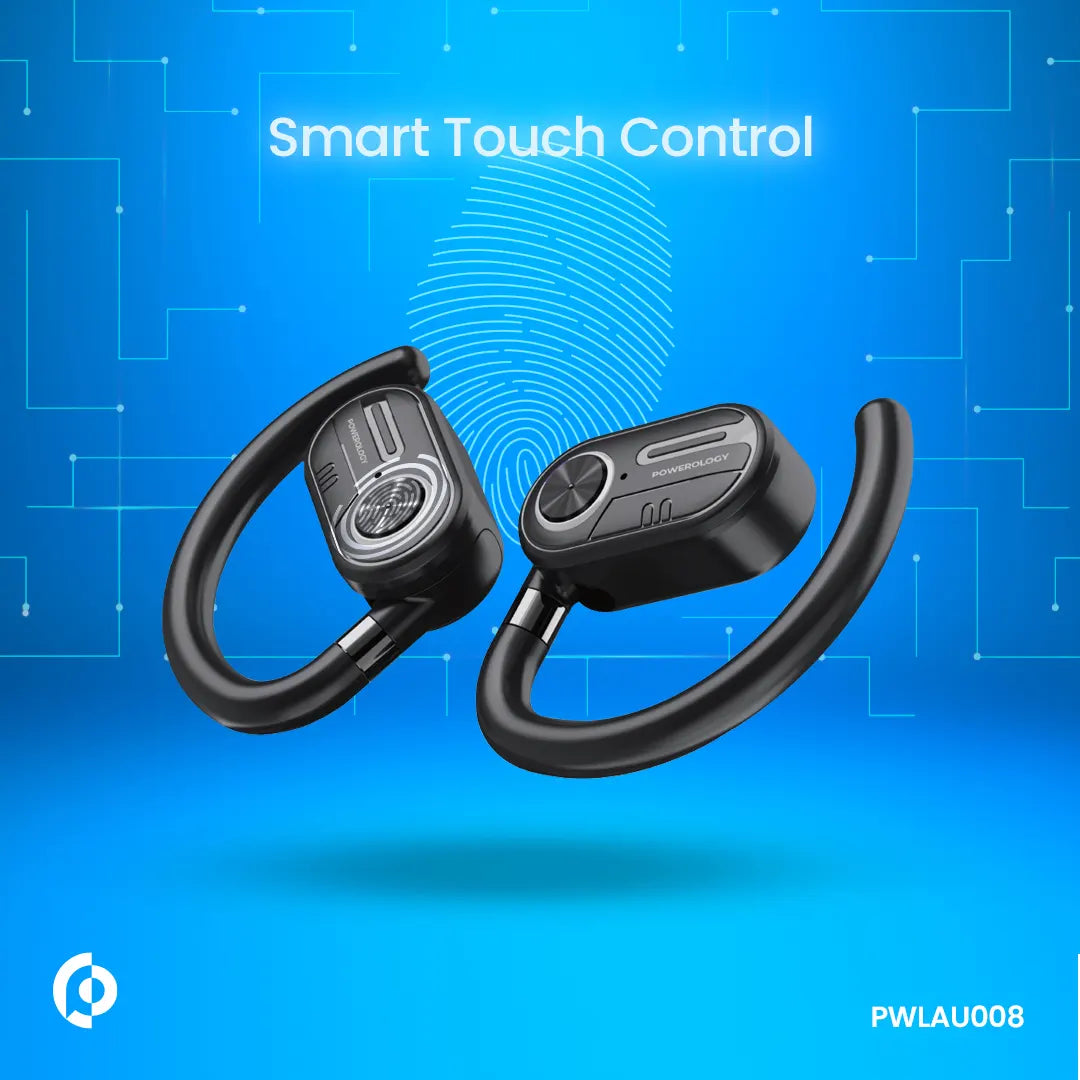 Powerology Open-Ear Wireless Stereo Earbuds - PWLAU008 - Black