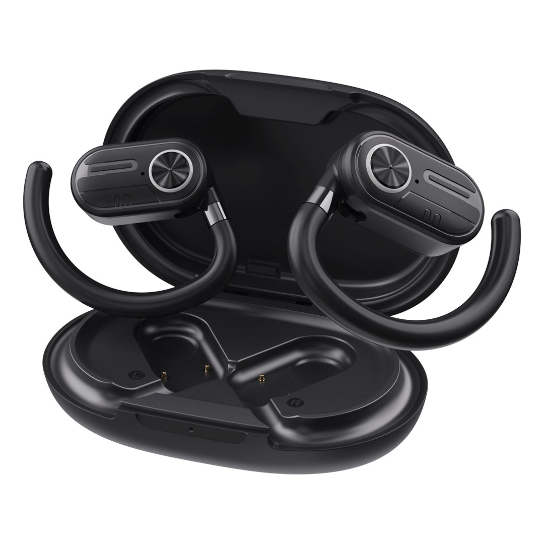 Powerology Open-Ear Wireless Stereo Earbuds - PWLAU008 - Black