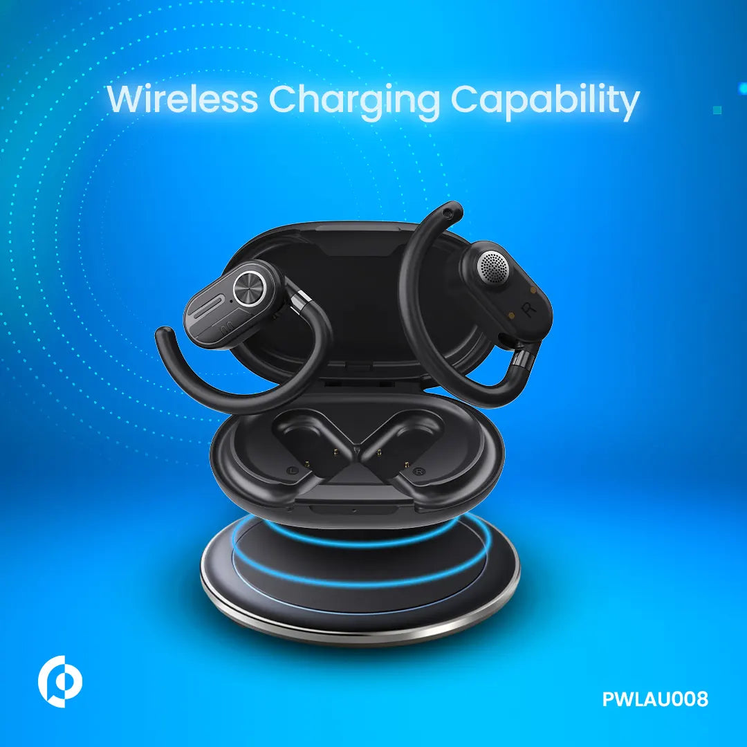 Powerology Open-Ear Wireless Stereo Earbuds - PWLAU008 - Black