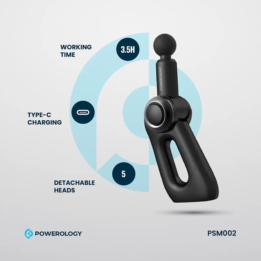 Powerology جهاز تدليك الجسم بالكامل - PSM002 - أسود