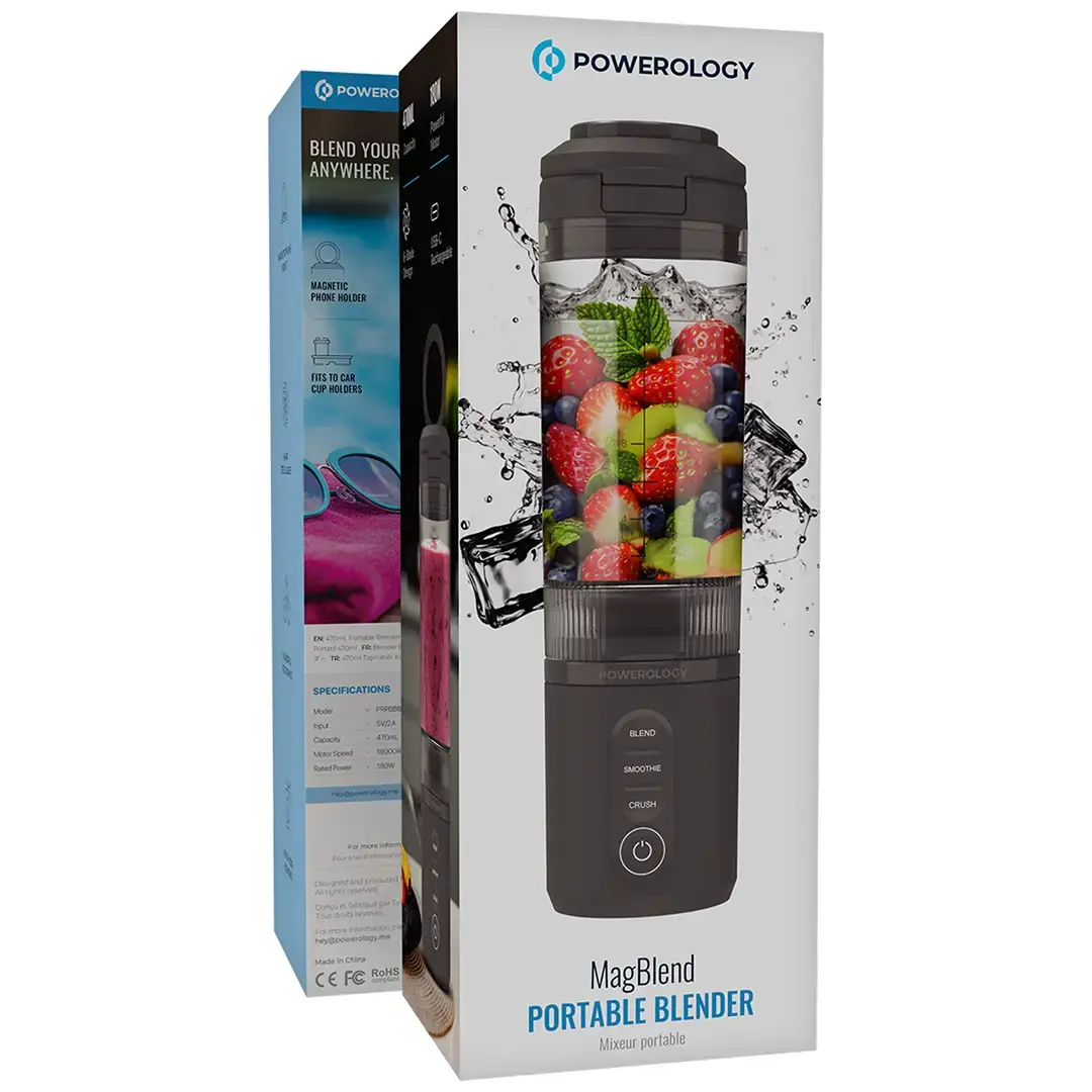 Powerology MagBlend Portable Blender - PRPBB8301GY - Gray