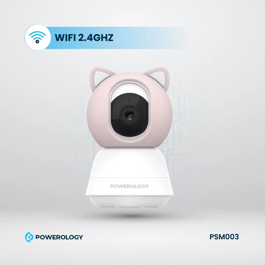 Powerology Monitor & App Baby Camera - PSM003 - Blue & Pink