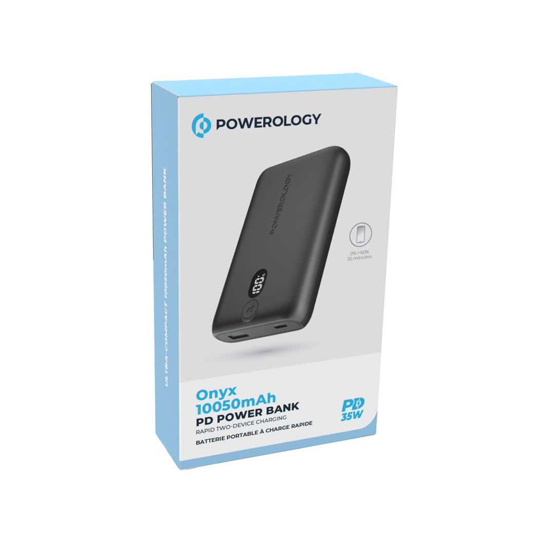Powerology Onyx 10050mAh PD 35W Powerbank - PPBCHA18 - Black