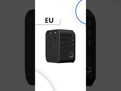 Powerology Universal Multi-Port Travel Charger - P45PDUTVBK - Black