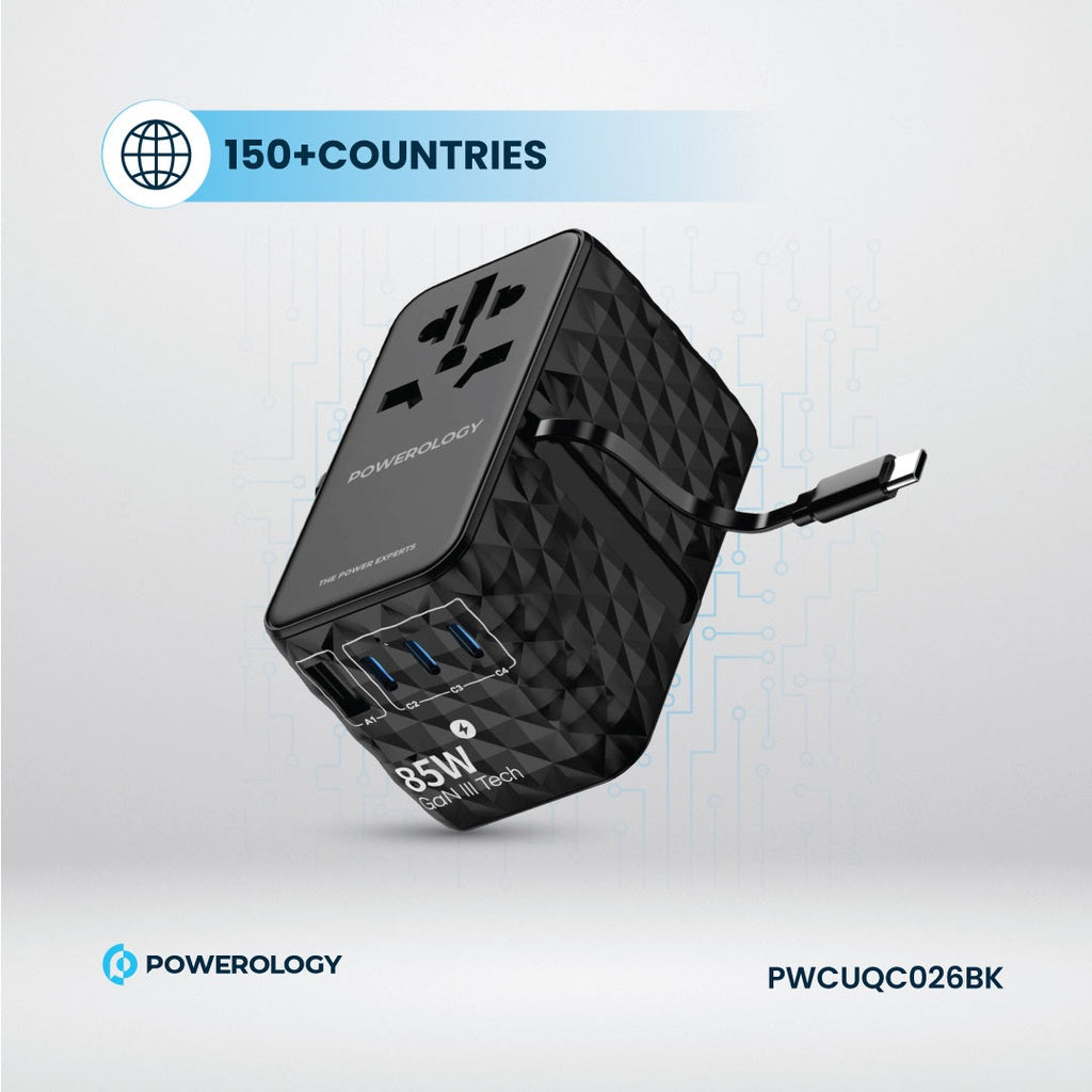 Powerology Universal GaN 85W Super Charger in use
