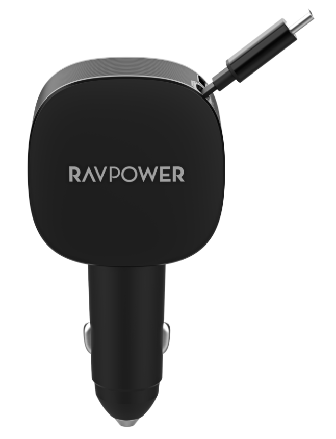 RAVPower PD60W 3-Port Car Charger black - VC1021