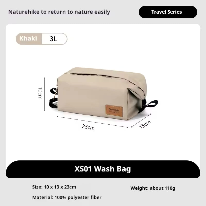 Naturehike XS01 Toiletry Bag Khaki - Front View