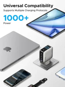 UGREEN Nexode Pro شاحن 100 واط بخمسة منافذ GaN مع شاشة ذكية - X773