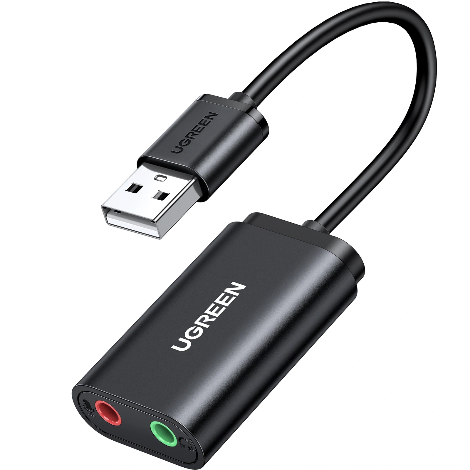 UGREEN محول صوت خارجي USB 2.0 (أسود) - US205