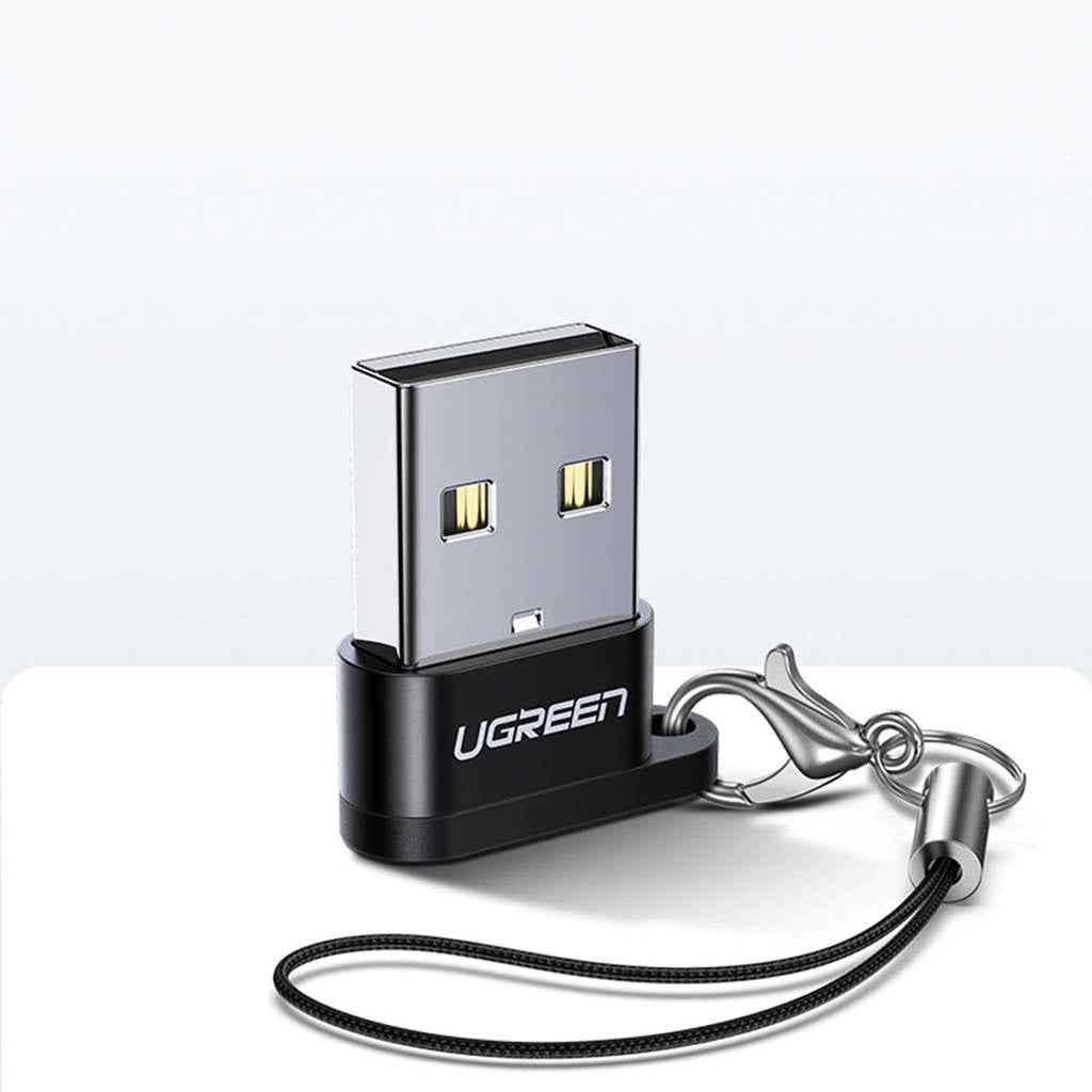 UGREEN محول USB-A ذكر إلى USB-C أنثى أسود - US280