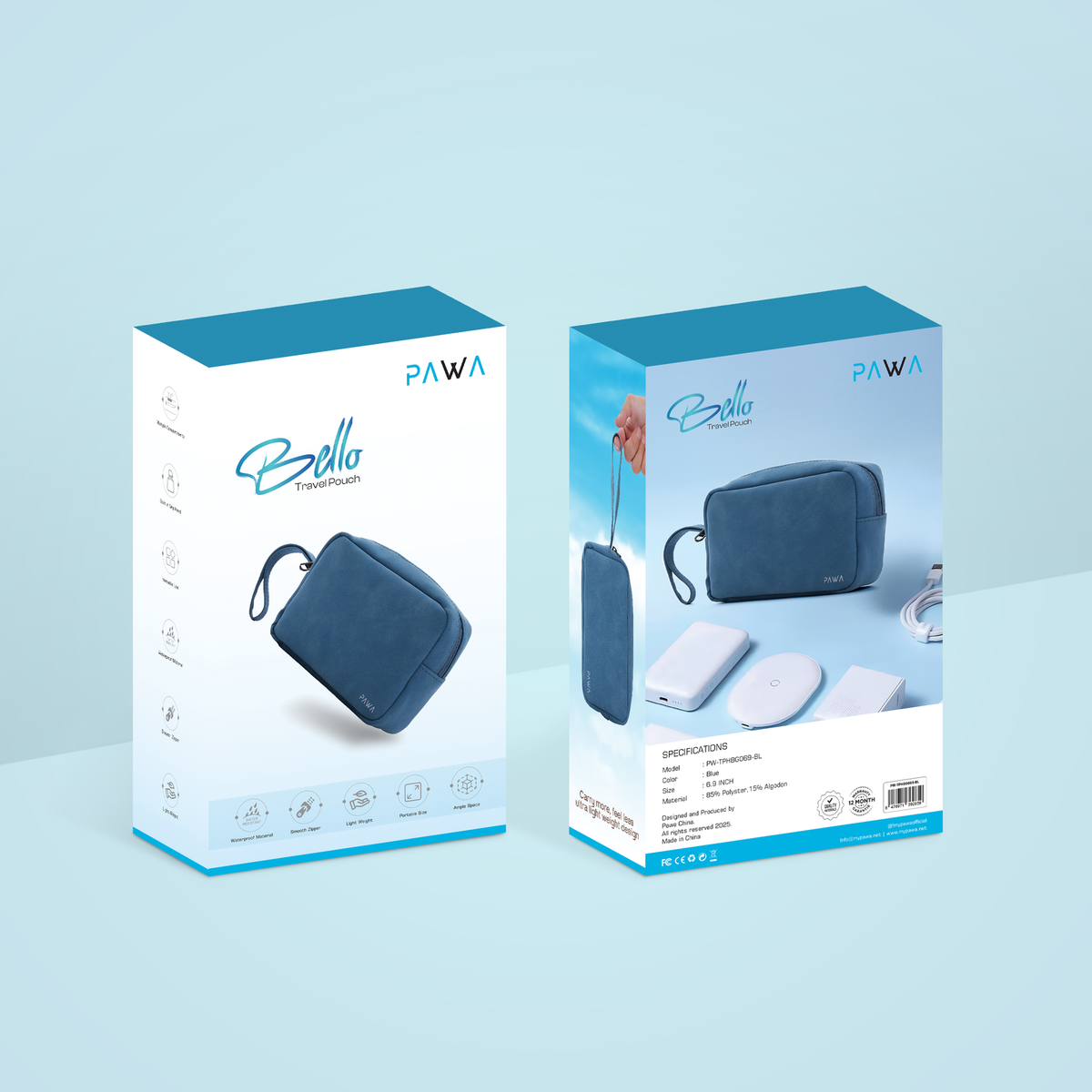 PAWA Bello Travel Pouch - Blue