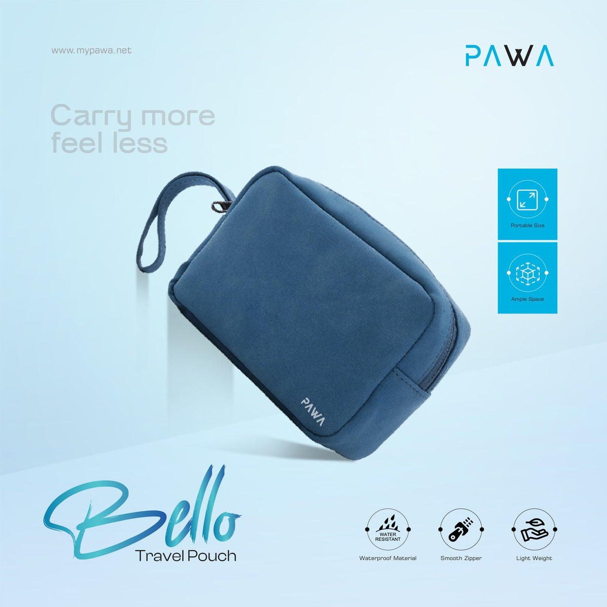 PAWA Bello Travel Pouch - Blue