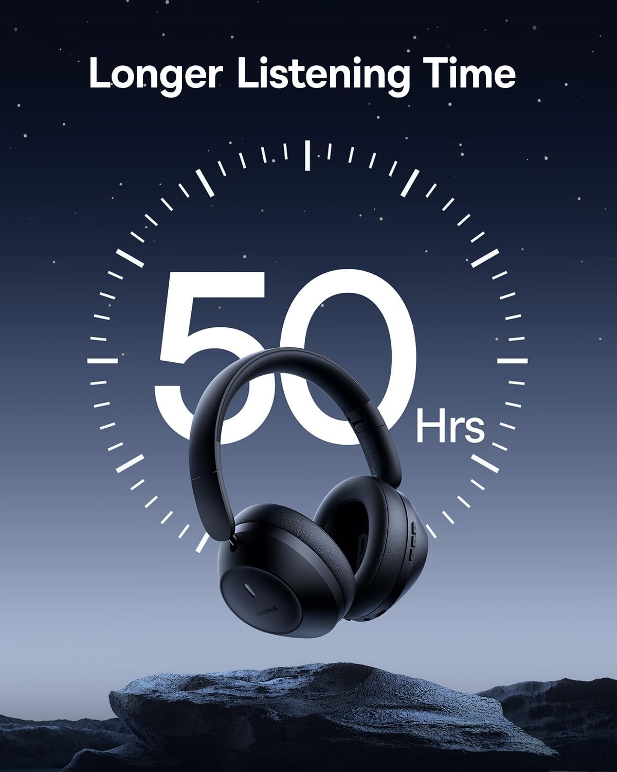 Baseus BH1 Lite Wireless Headphones – Black