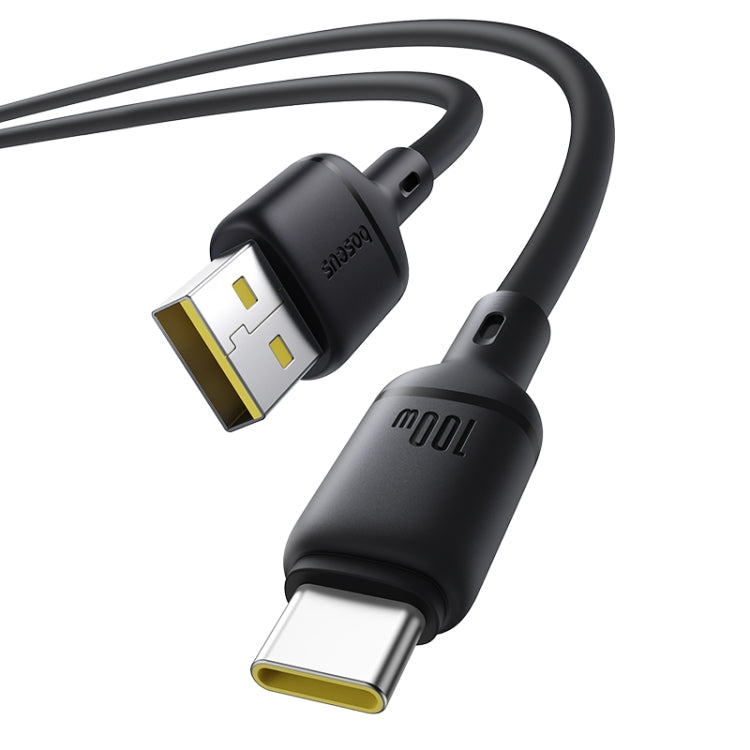 Baseus Silky 1m USB-A to USB-C 3A Fast Charging Cable – Black