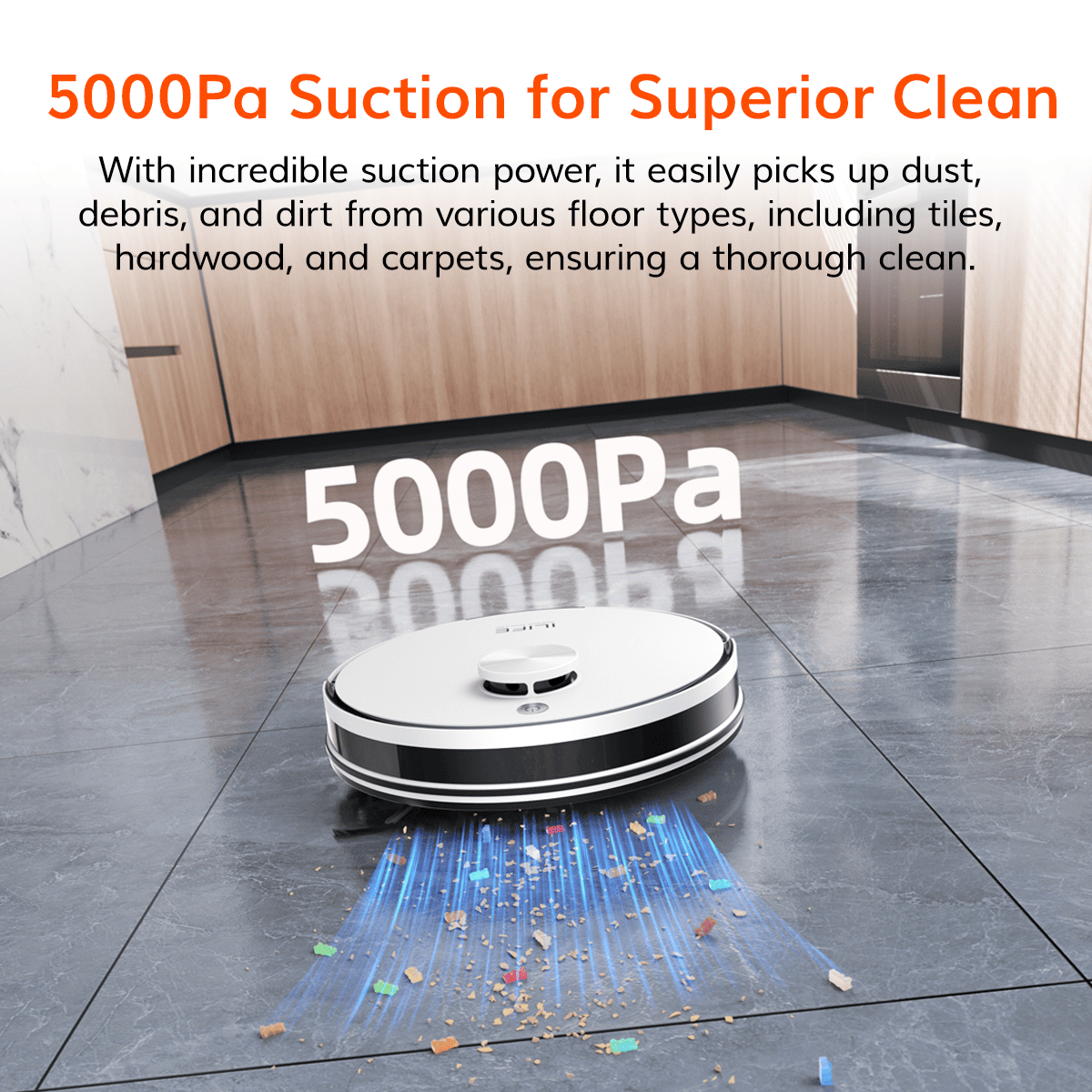 ILIFE A30 Pro Robot Vacuum and Mop with Self-Emptying Station - White