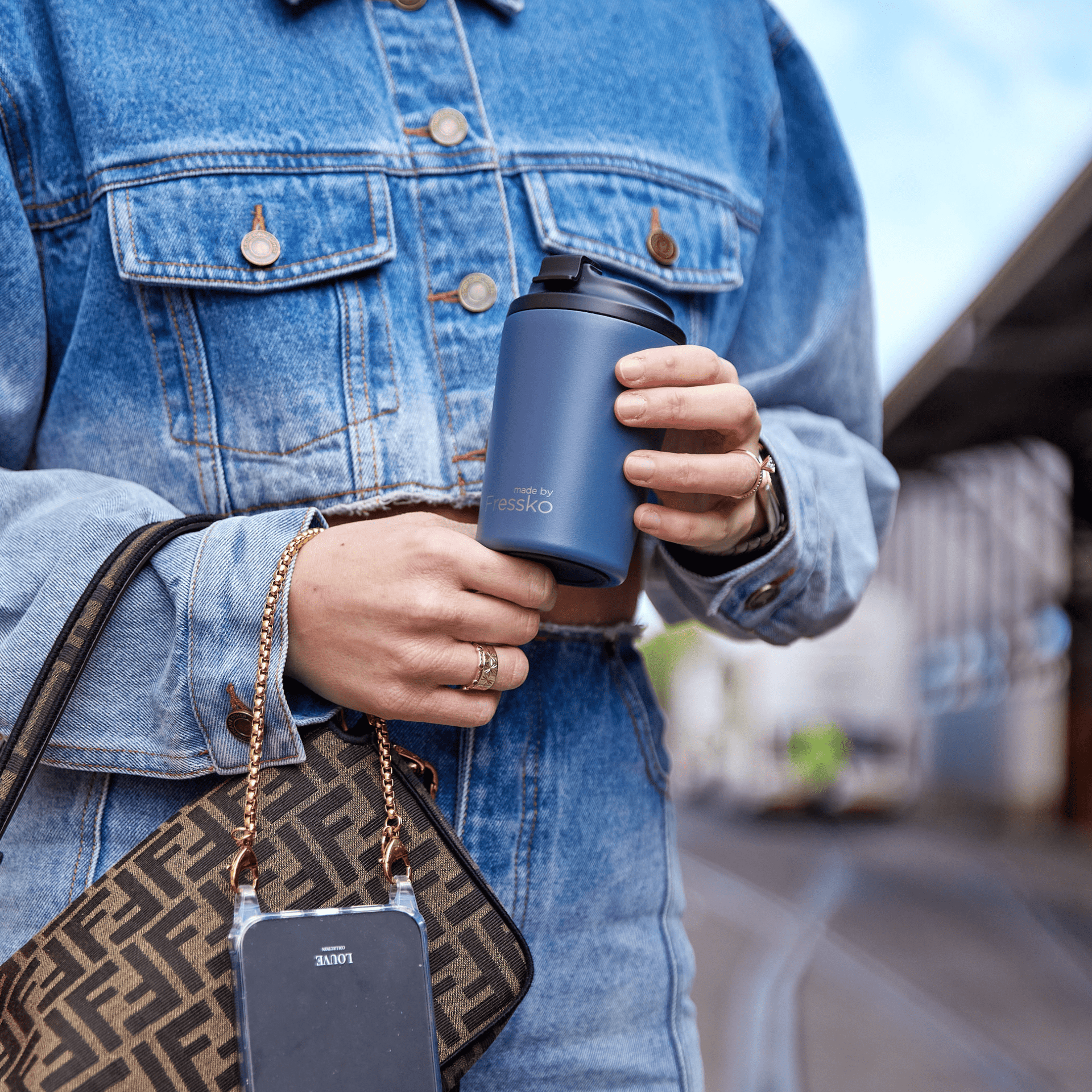 Fressko Bino 227ml / 8oz Cup - Ceramic - Denim
