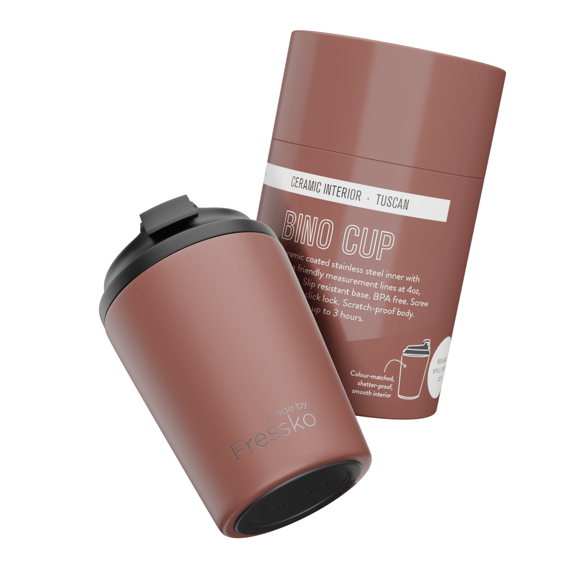 Fressko Bino 227ml / 8oz Cup - Ceramic - Tuscan