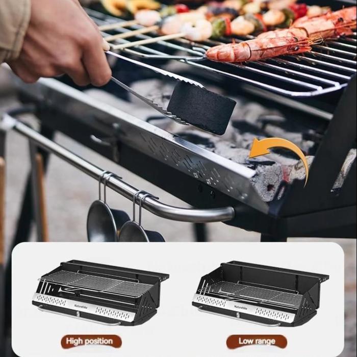 Naturehike Vertical Barbecue Grill - Black (80*48*84)