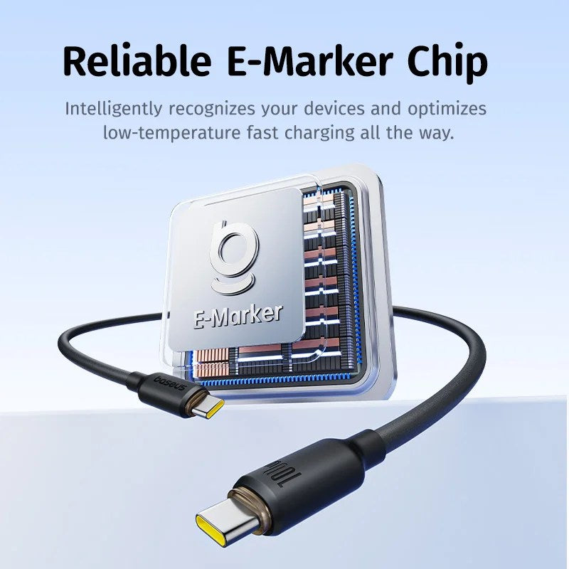 Baseus Foamed Silicone 2m Fast Charging USB-C to USB-C Cable 100W – Black