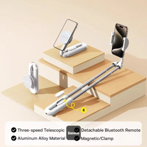 Baseus TechShot Dual-Support Selfie Stick – White