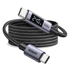 UGREEN كابل شحن سريع USB-C إلى USB-C بتقنية PD، بقدرة قصوى 240 واط، طوله 2 متر - L530