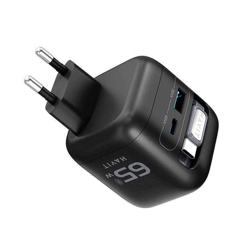 HAVIT A-UK Wall cgarger 65W +USB-C Cable BLK - UC252