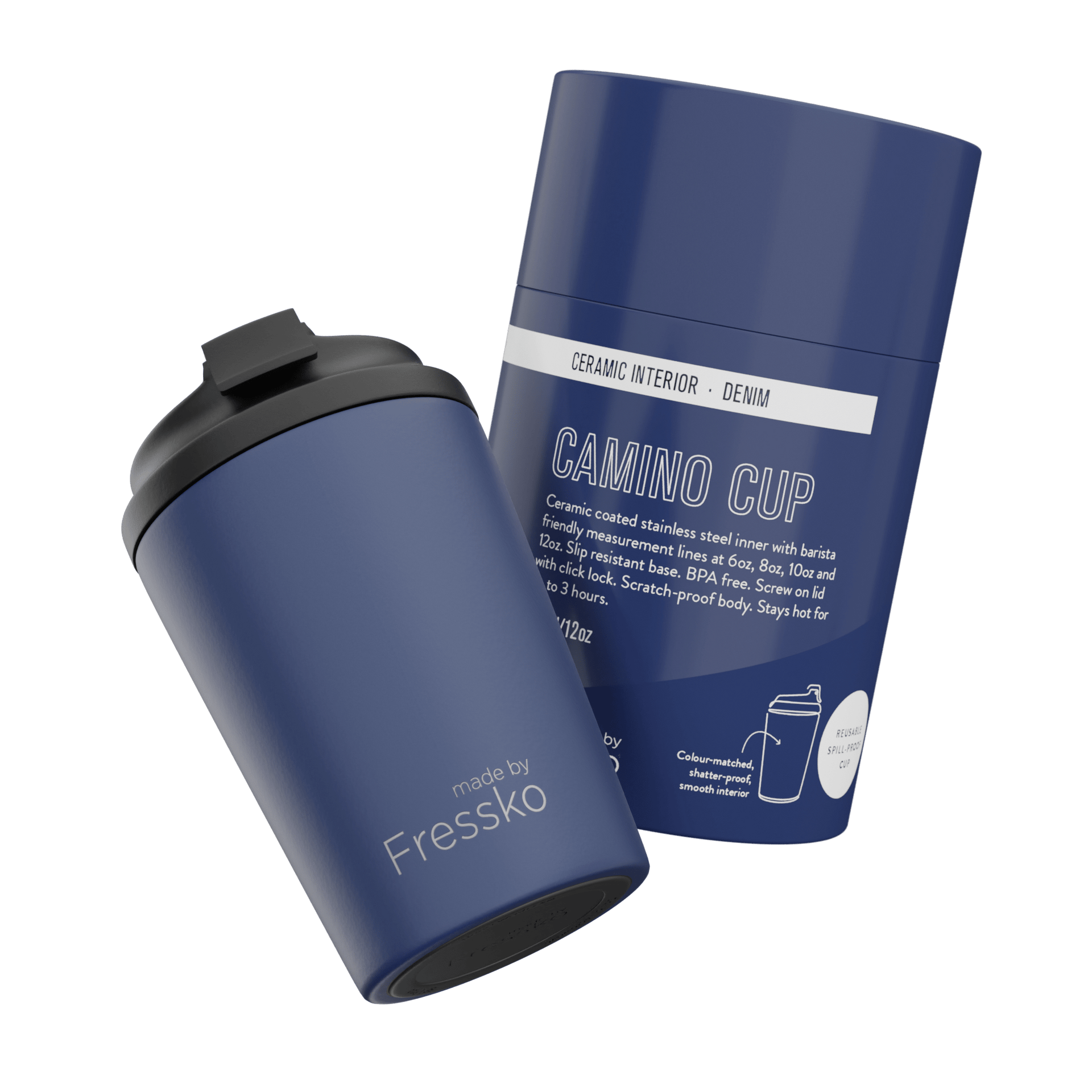 Fressko Camino 340ml / 12oz Cup - Ceramic - Denim
