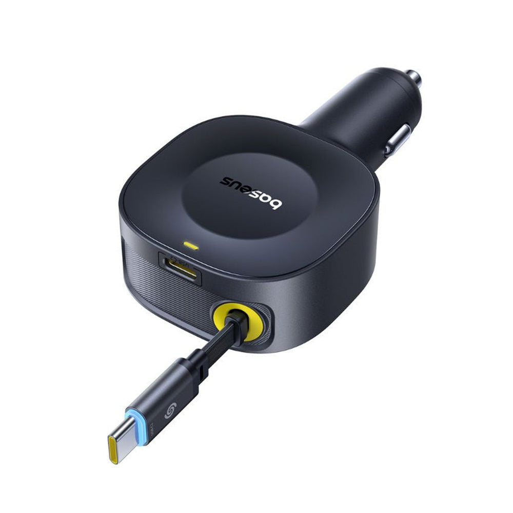 Baseus PrimeTrip VR2 30W كابل USB قابل للسحب من النوع C + منفذ Type-C - أسود