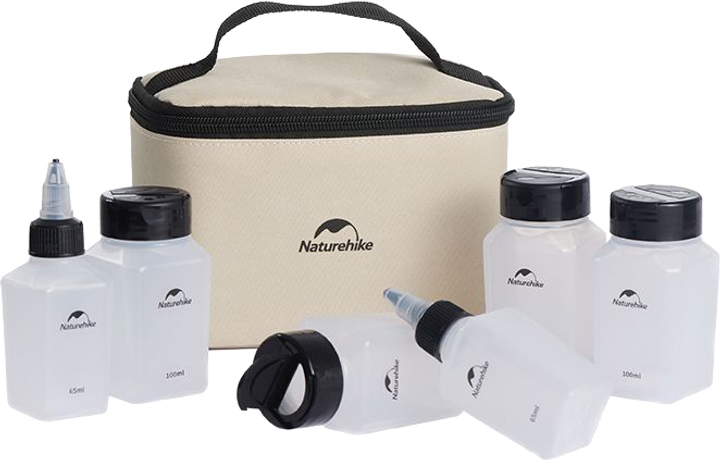 Naturehike Seasoning Bottle Six-Piece Set - Light Khaki