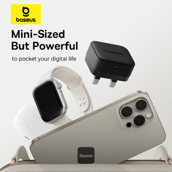 Baseus Palm 1C 20W Fast Charger – Black (UK)