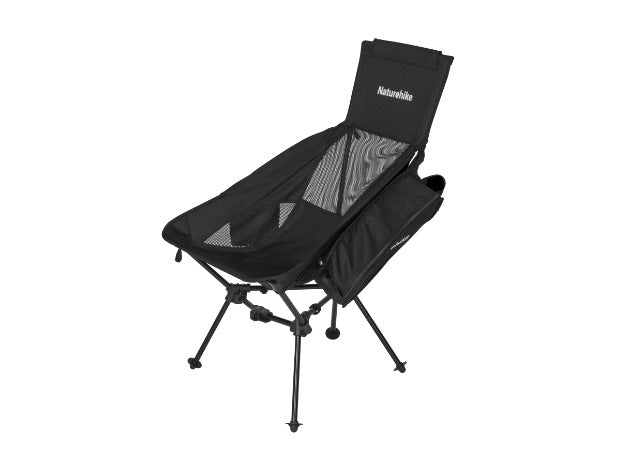 Naturehike Clamshell Sea Moon 002 Triangle Folding High Back Moon Chair - Black
