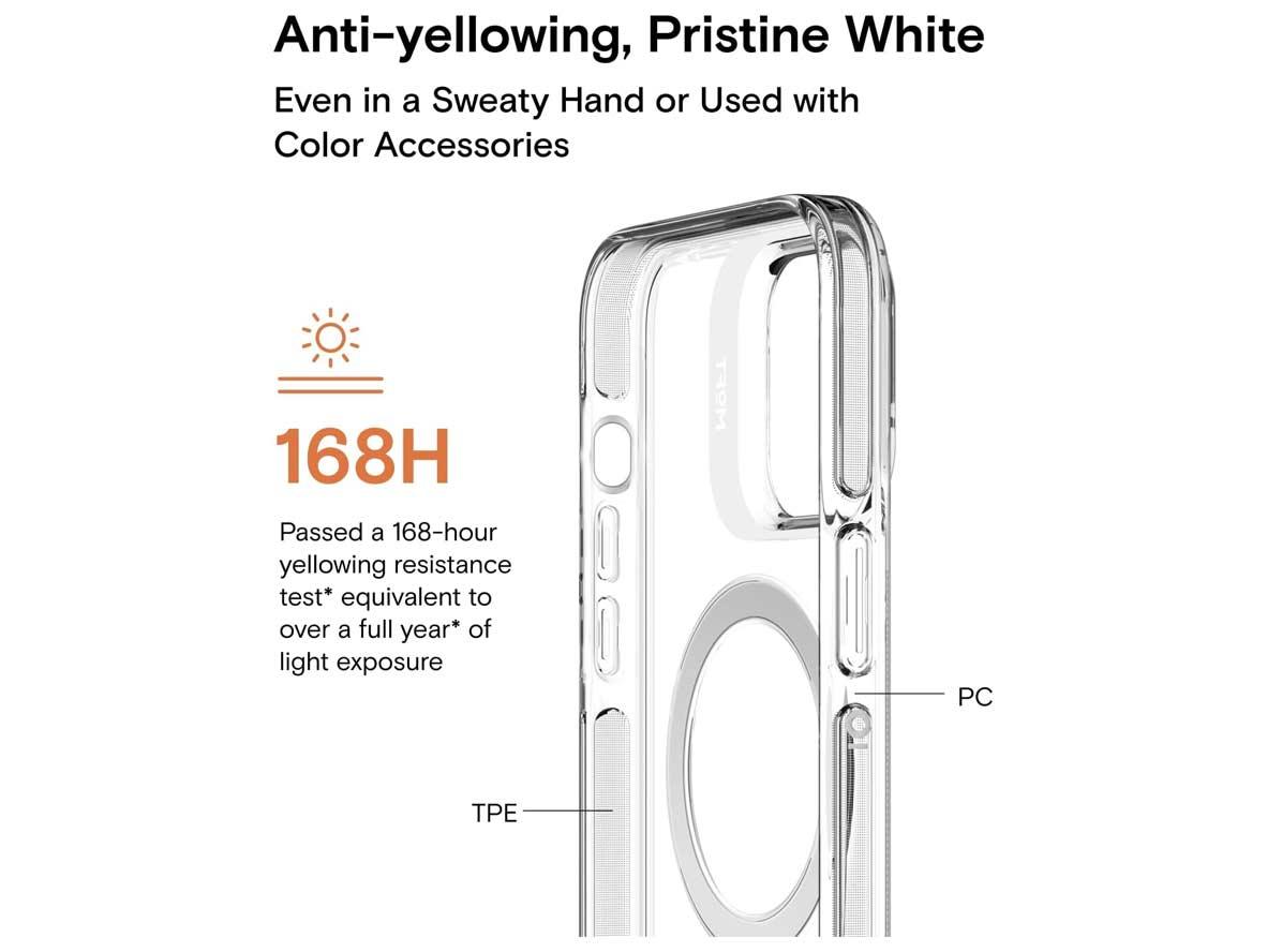 MOFT جراب Snap (MagSafe) لهاتف iPhone 15 Pro - أبيض - MD011-1-i15pro