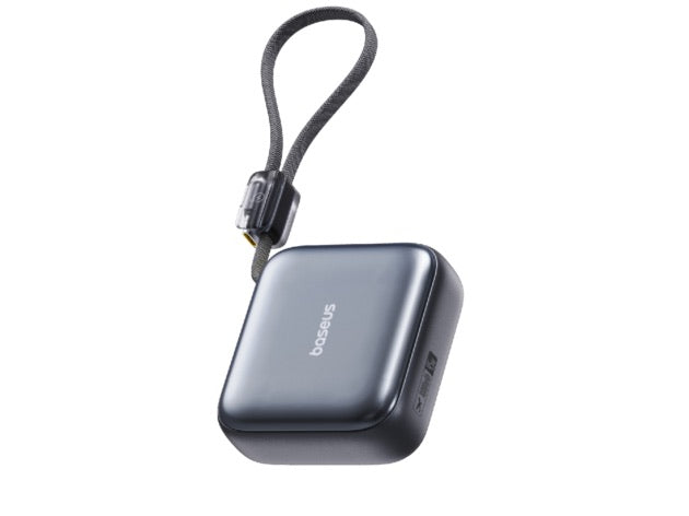 Baseus PicoGo AC22 Ultra Mini Power Bank With Built-in USB-C Cable 20000mAh 45W -Cosmic Black
