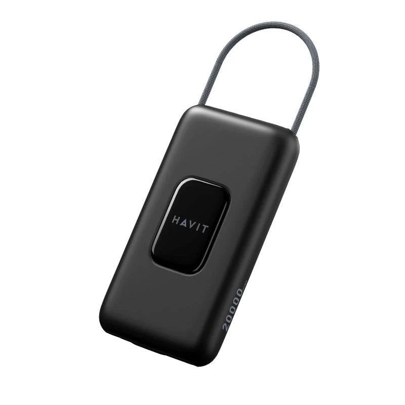 بنك طاقة هافيت PB32 بسعة 10000 مللي أمبير/ساعة + كابل USB-C أسود/رمادي PB32