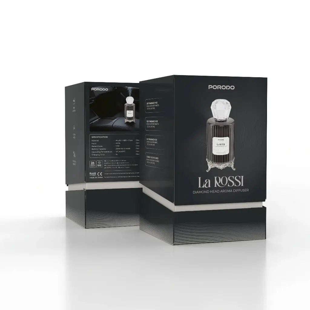 Porodo La Rossi Diamond Head Aroma Diffuser Black