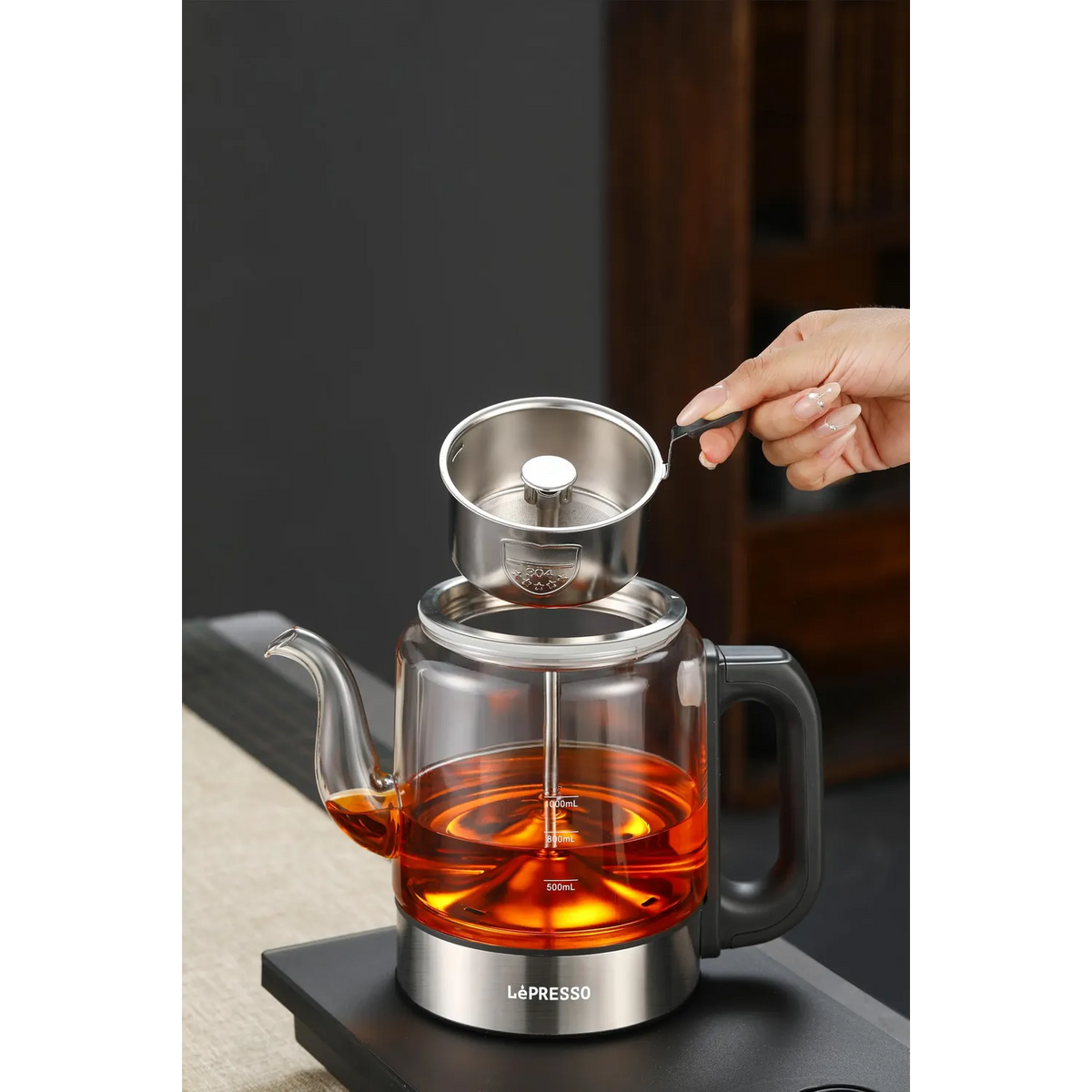 LePresso AuraBrew Tea Brewer and Water Boiler - Gray