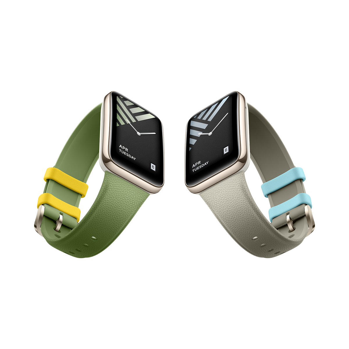 Xiaomi Smart Band 7 Pro leather-textured silicone strap