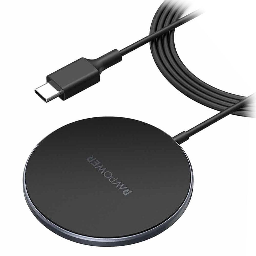 RAVPower Magnetic Wireless Charger for iPhone 12 - Black