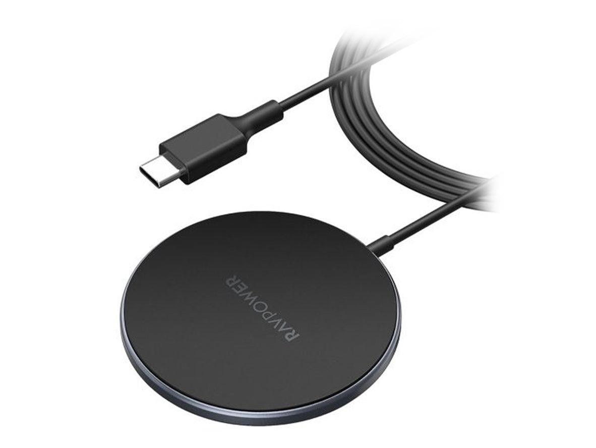 RAVPower RP-WC012 magnetic wireless charger for iPhone 12 in black