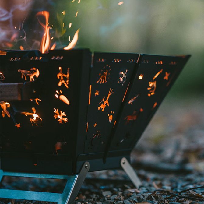 Naturehike Folding Fire Rack - Black (30*30*23)