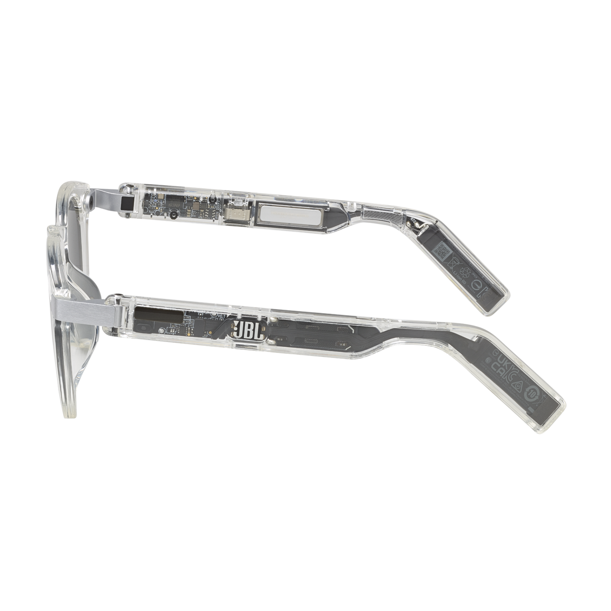 JBL Soundgear Frames Pearl side view showing temple speaker